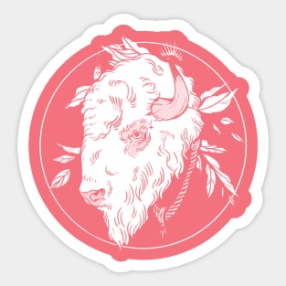 Bison Head Sticker